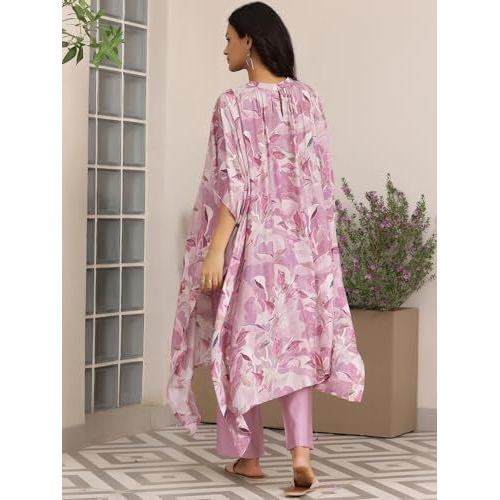 Libas Womens Printed Silk Blend Co-Ord Set For Women