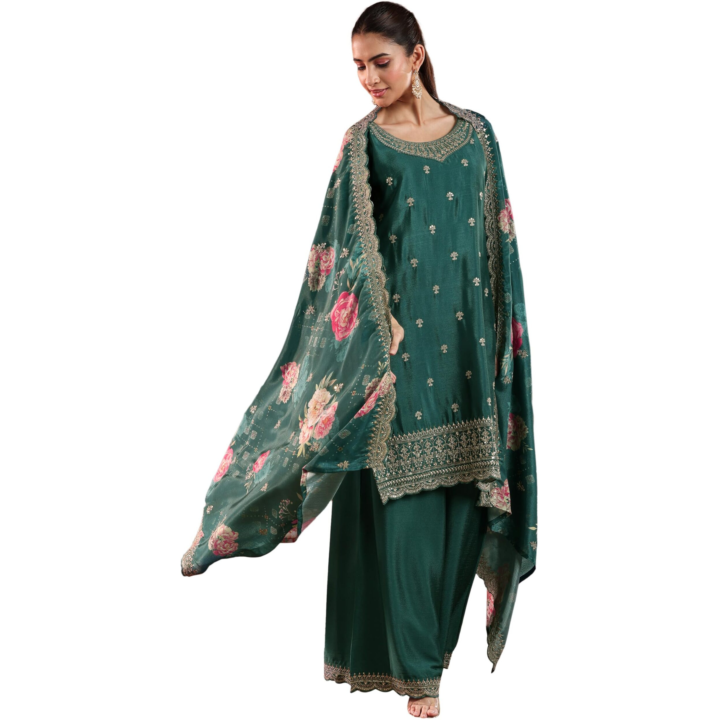 Libas Women's Silk Blend Kurta Set (49224