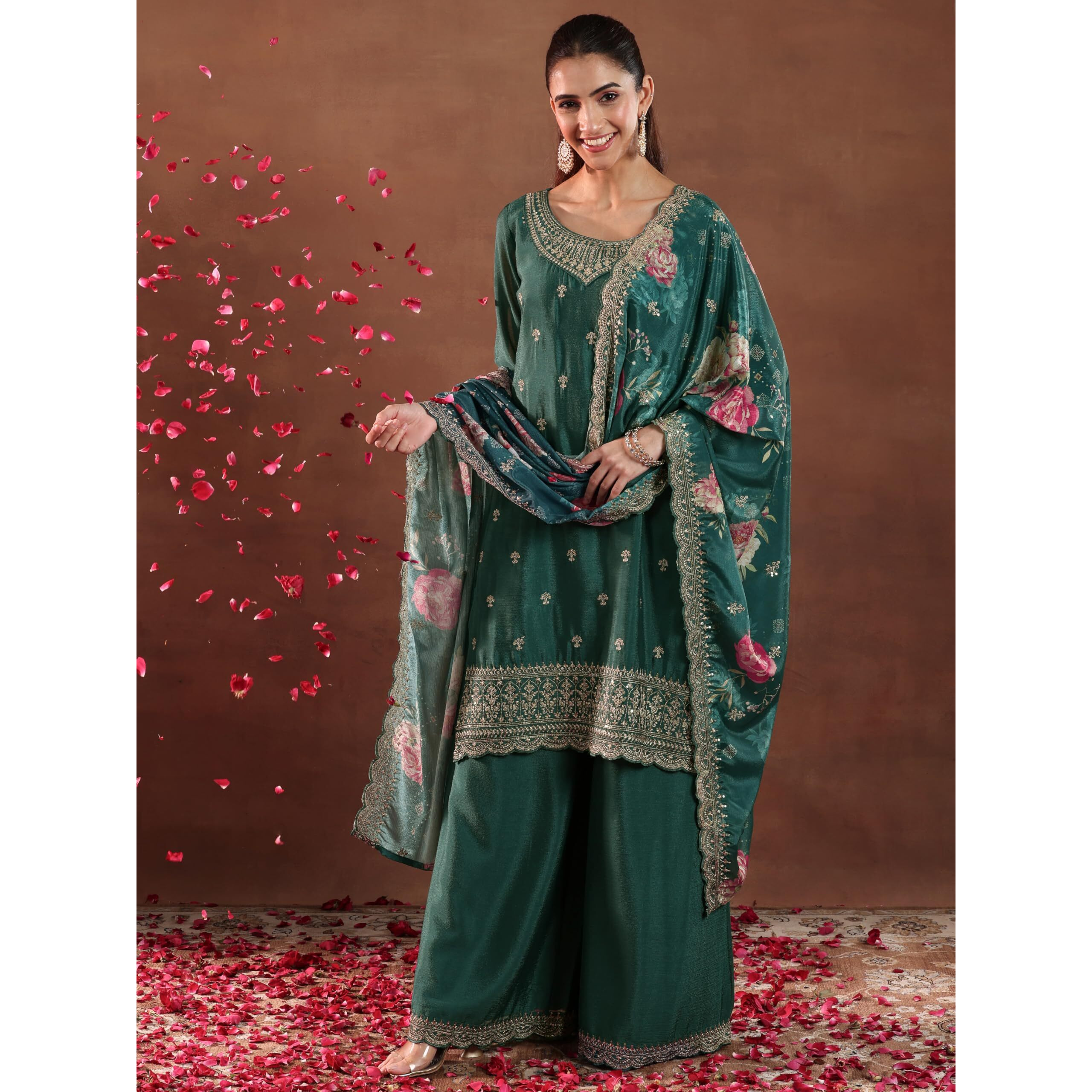 Libas Women's Silk Blend Kurta Set (49224
