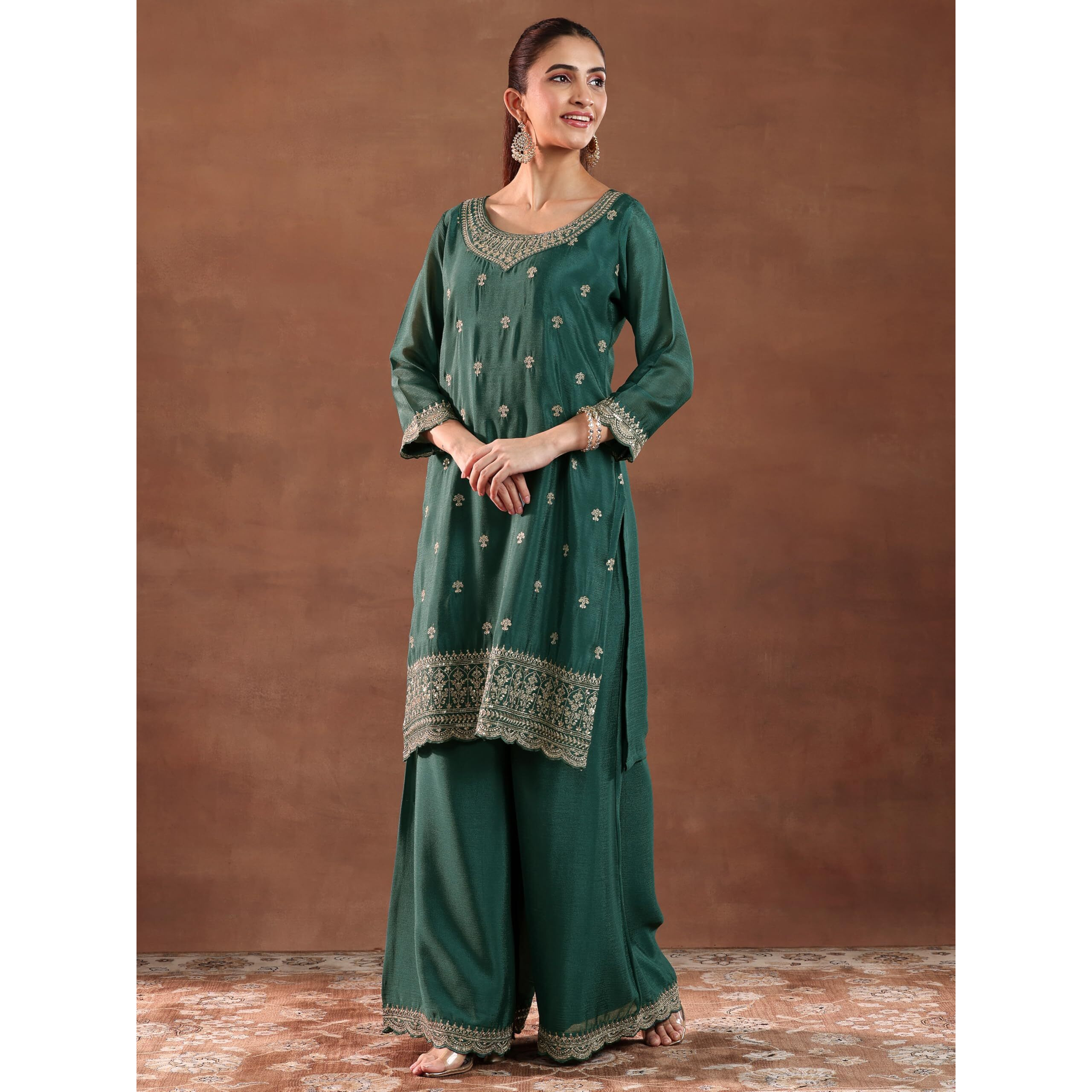 Libas Women's Silk Blend Kurta Set (49224