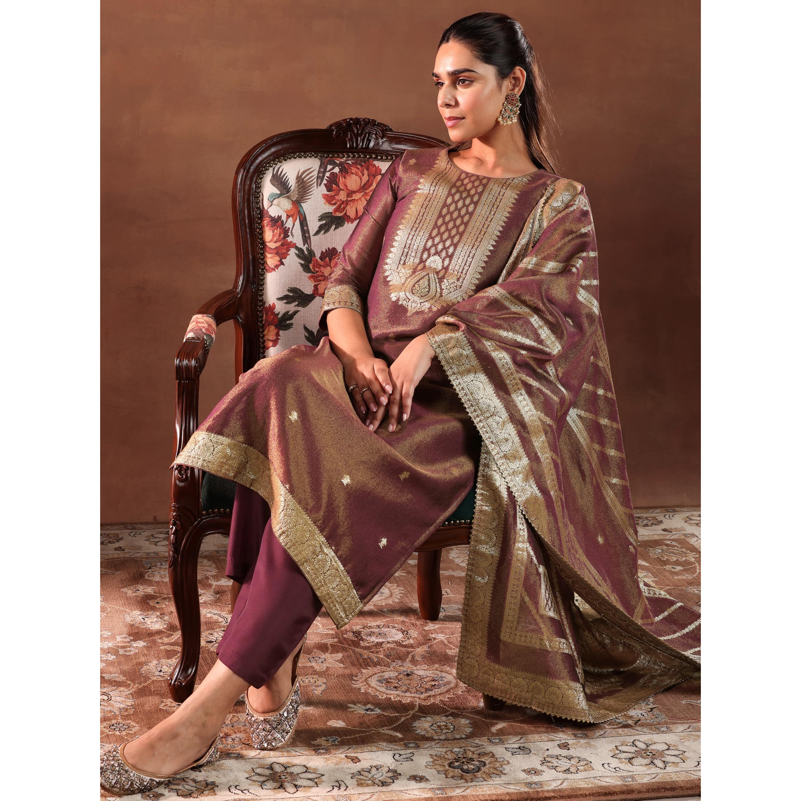 Libas Women's Silk Blend Kurta Set (49227