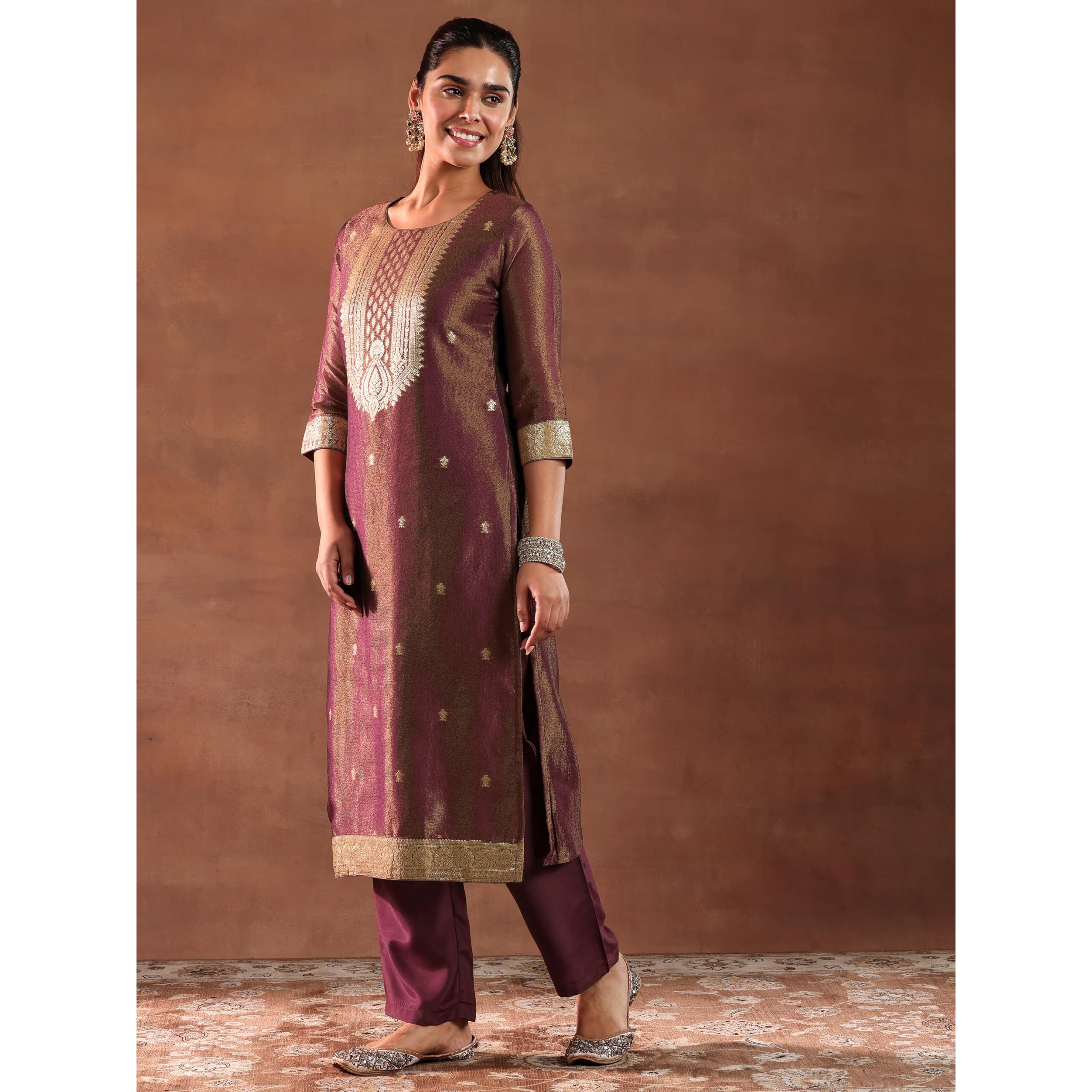 Libas Women's Silk Blend Kurta Set (49227