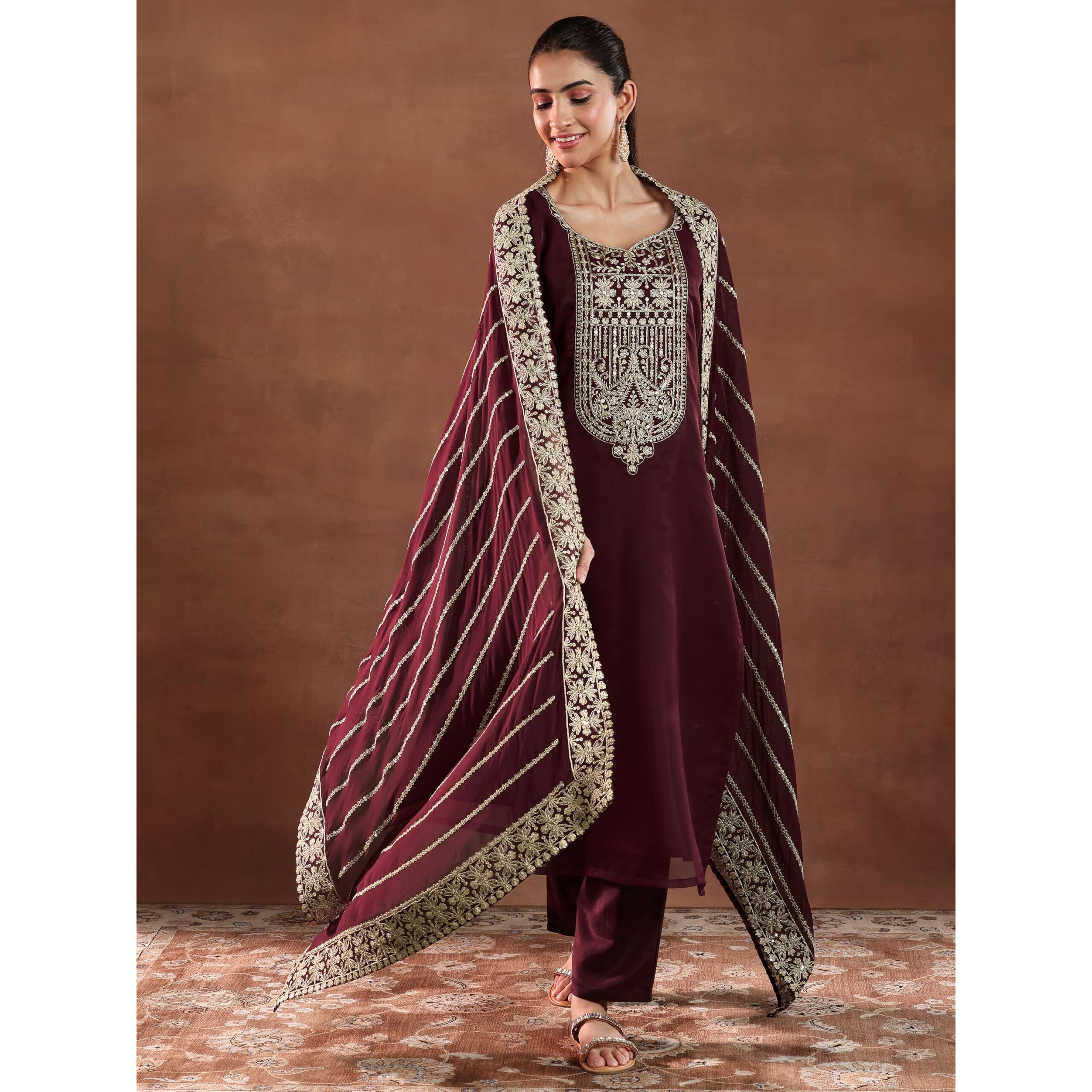 Libas Women's Organza Kurta Set (49239