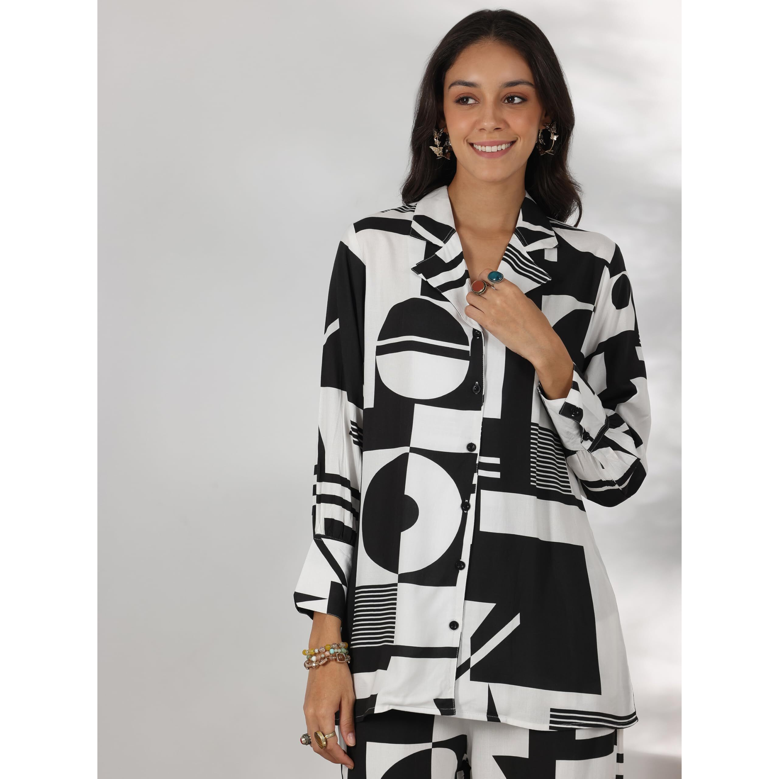 Libas Womens Printed Viscose Co-Ord Set For Women