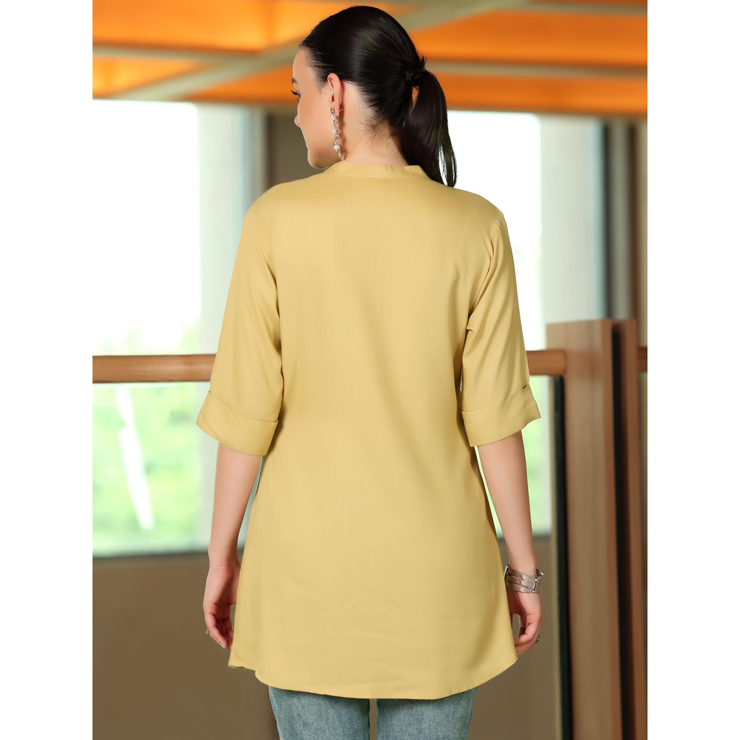 Libas Women's Straight Tunics (58216_Beige