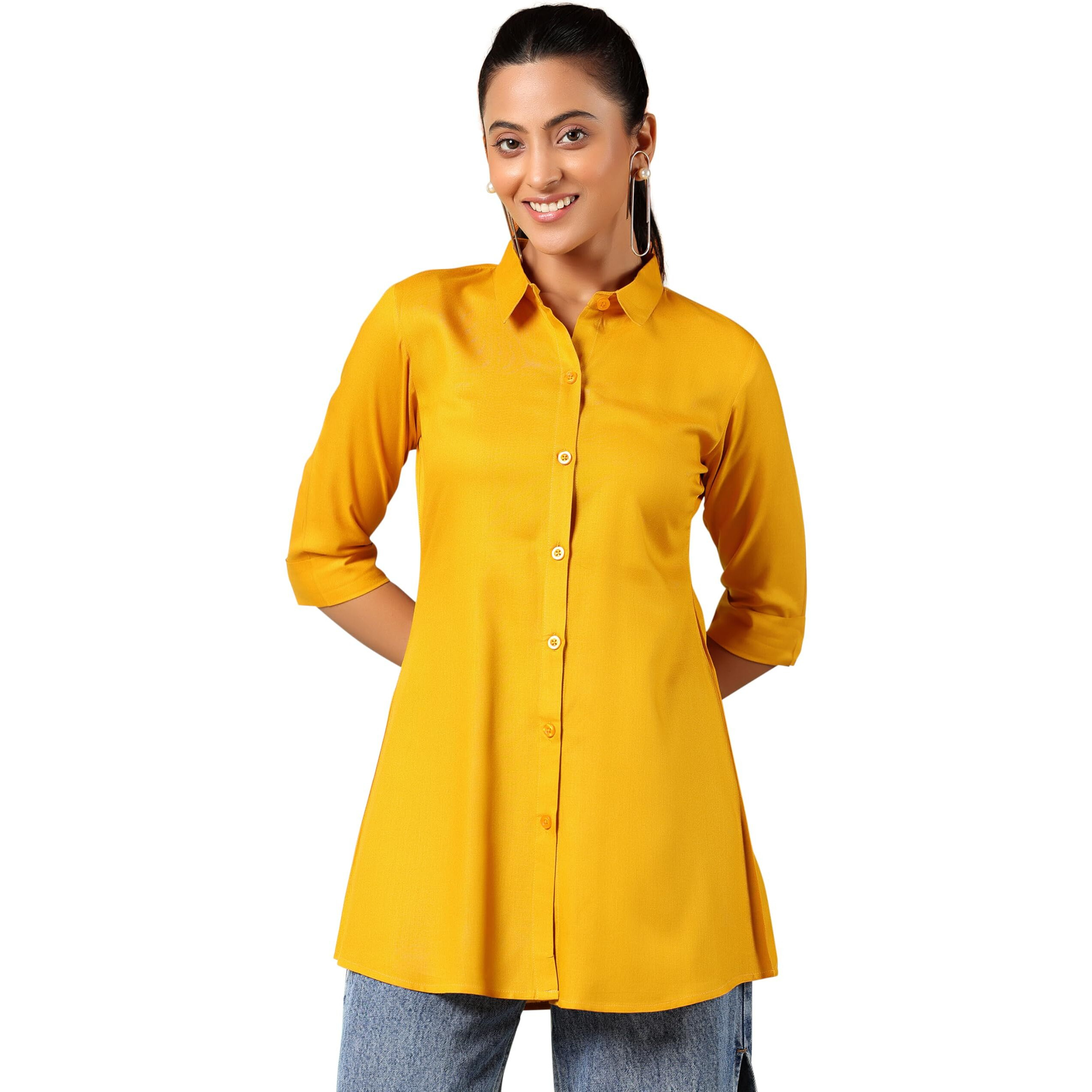 Libas Women's Straight Tunics (58222_Mustard