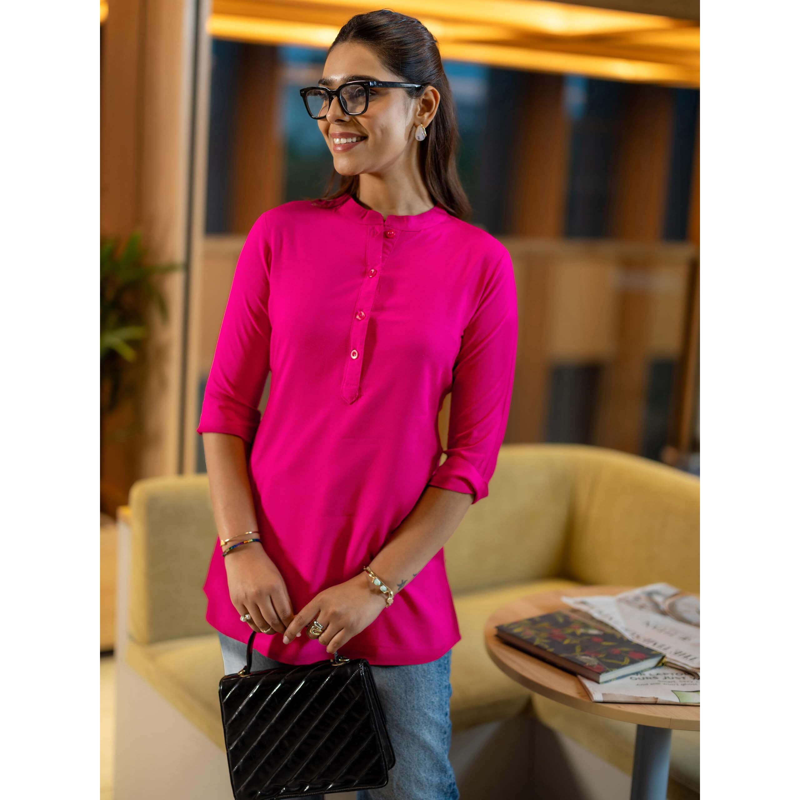 Libas Women's Straight Tunics (58226_Pink