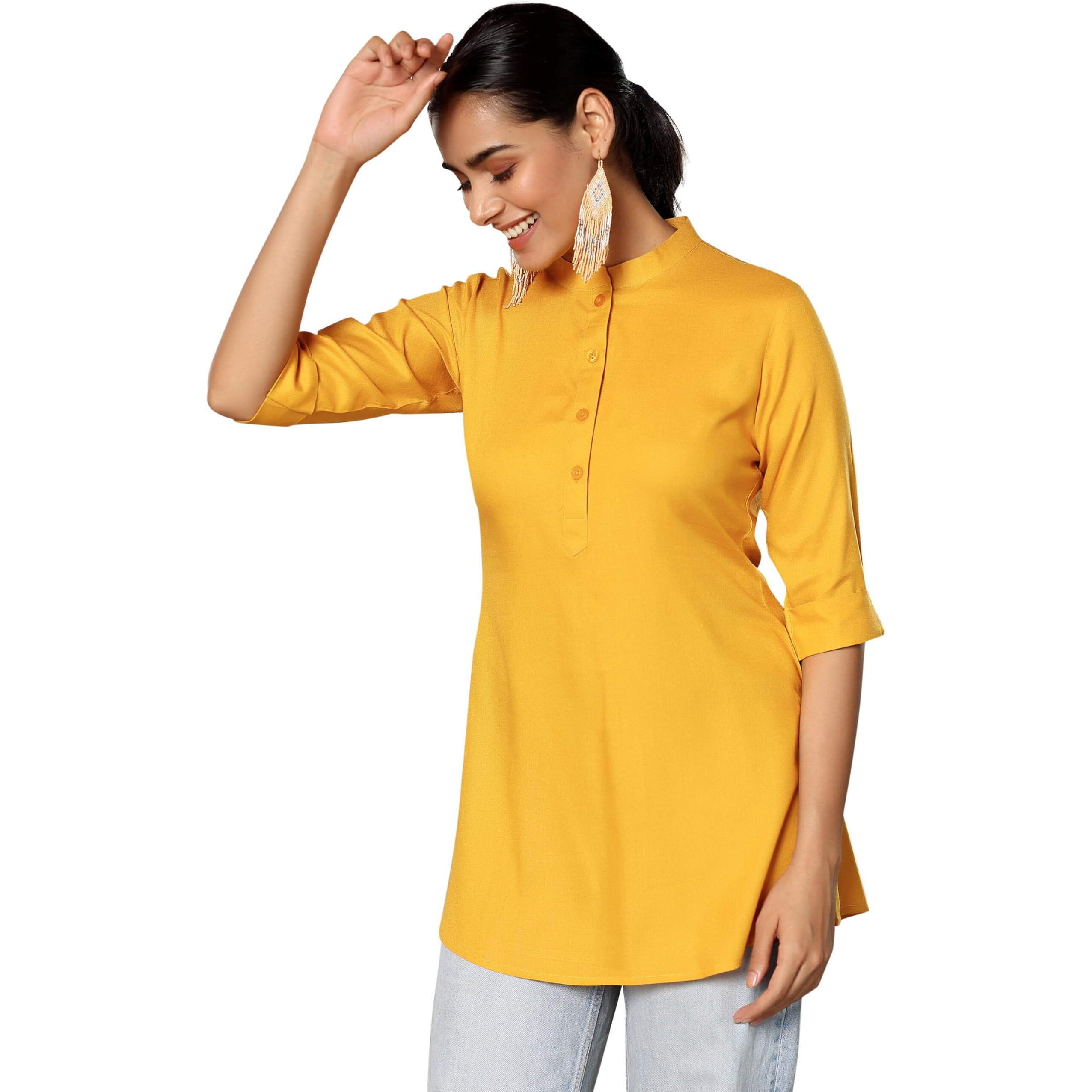 Libas Women's Straight Tunics (58228_Mustard