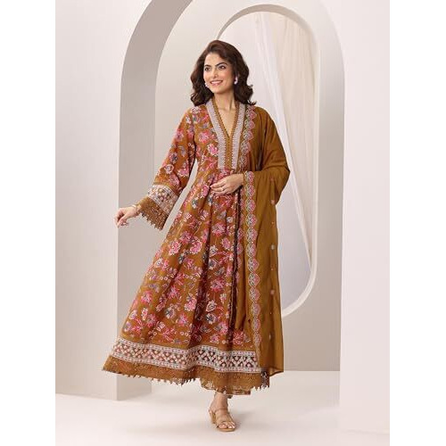 Libas Women's Cotton Kurta Sets (99090O_Mustard_M)