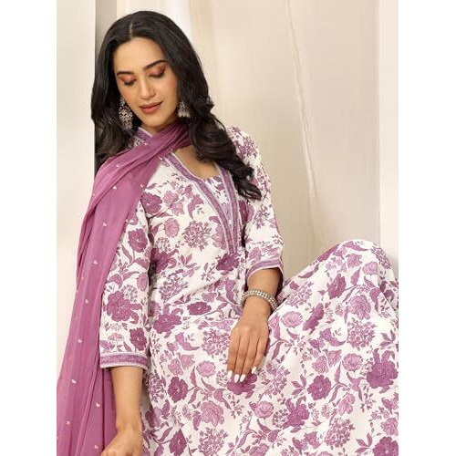 Libas Women's Cotton Kurta Sets (400098O_Mauve_S)