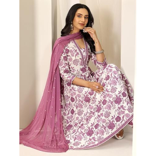 Libas Women's Cotton Kurta Sets (400098O_Mauve_S)