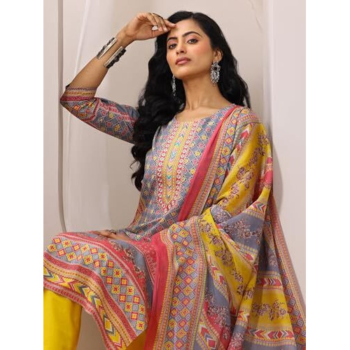 Libas Women's Cotton Kurta Sets (99126O_Multi_M)
