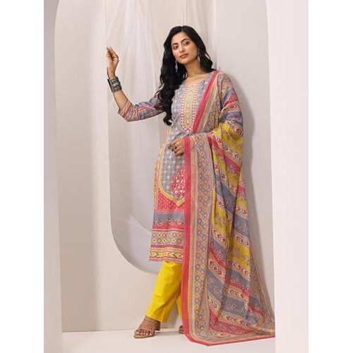 Libas Women's Cotton Kurta Sets (99126O_Multi_M)