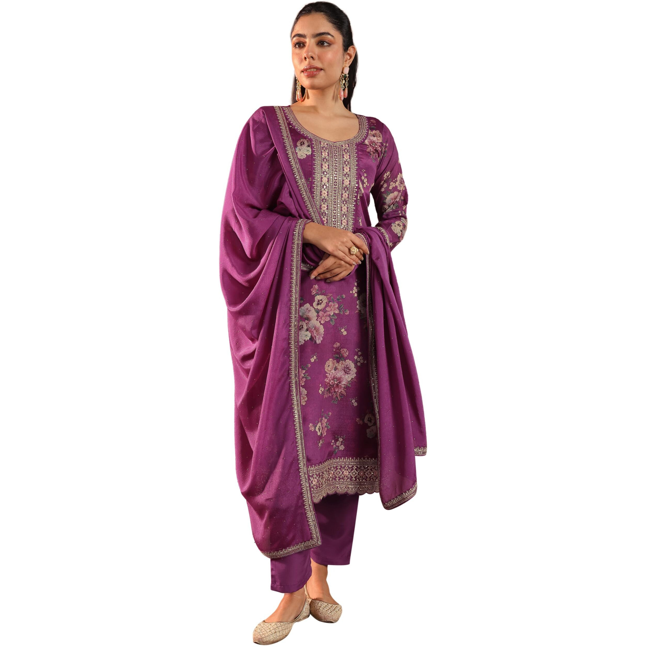 Libas Women's Silk Blend Kurta Set (49499
