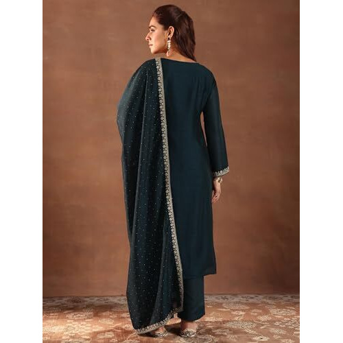 Libas Women's Silk Blend Kurta Set (49506