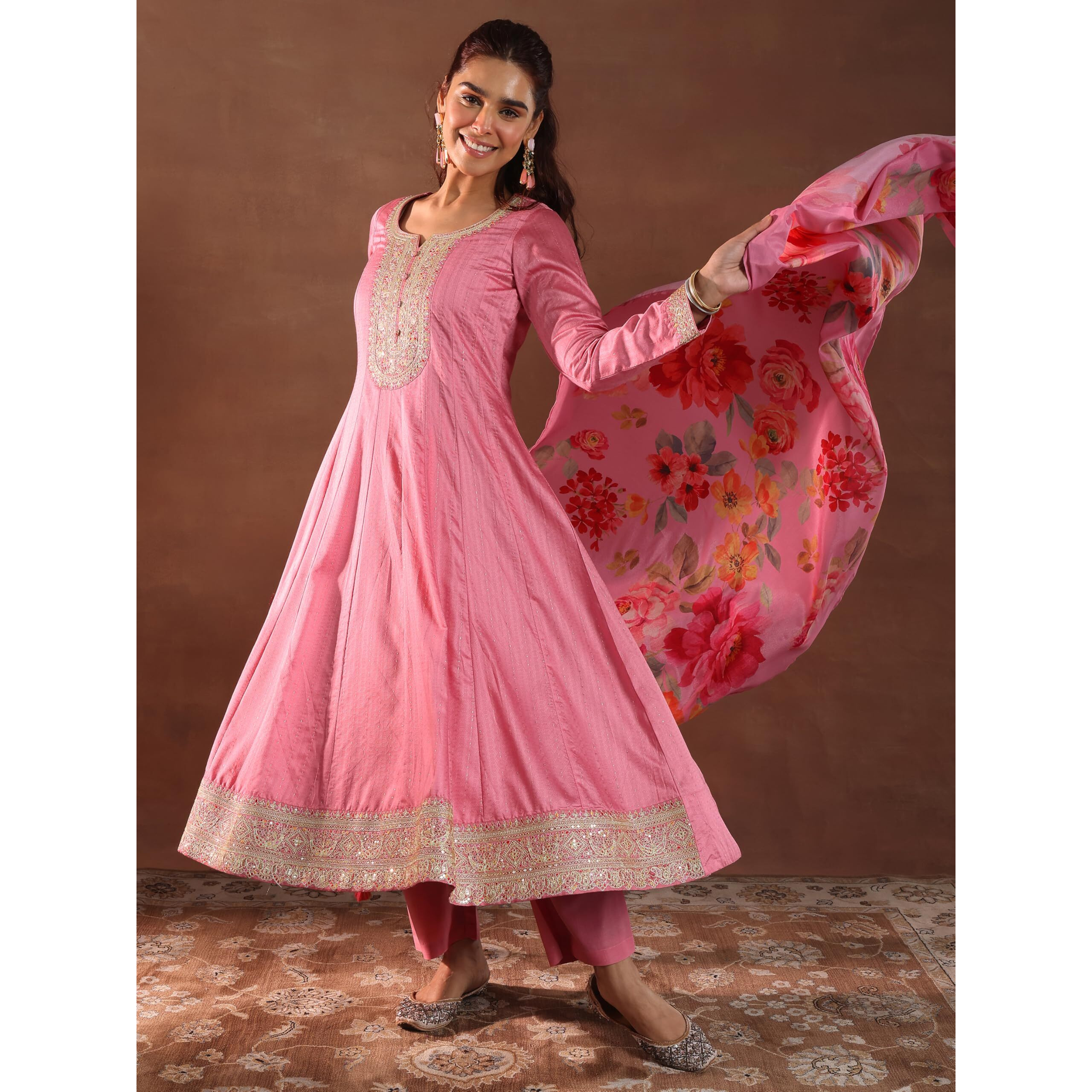 Libas Women's Silk Blend Kurta Set (49509
