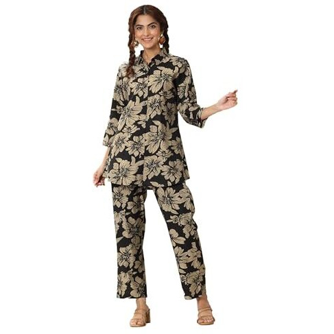 Libas Womens Printed Viscose Co-Ord Set For Women