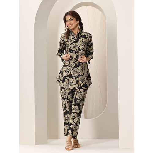 Libas Womens Printed Viscose Co-Ord Set For Women