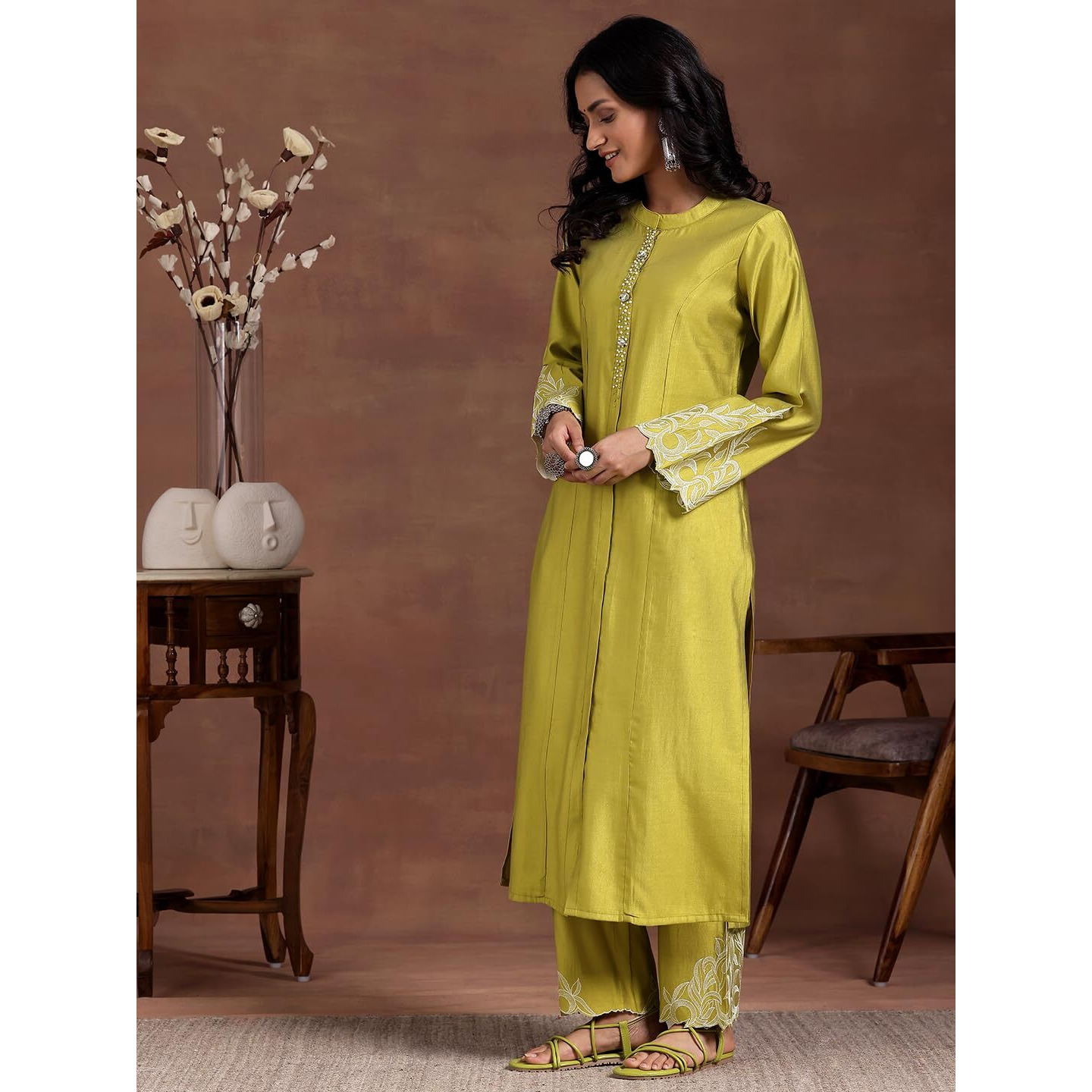 Libas Women's Silk Blend Kurta Set (273870R