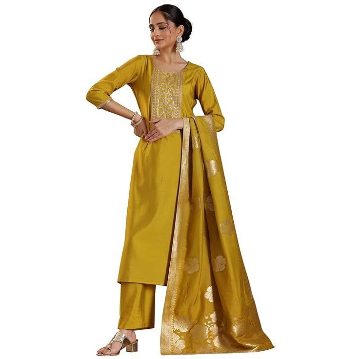 Libas Women's Silk Blend Kurta Set (274190R