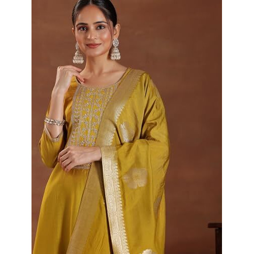 Libas Women's Silk Blend Kurta Set (274190R