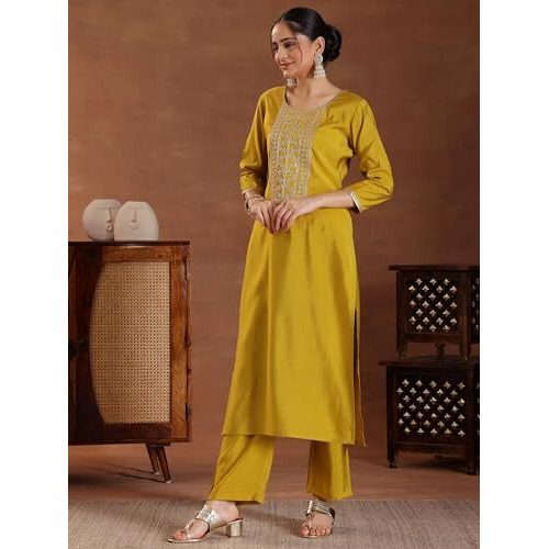 Libas Women's Silk Blend Kurta Set (274190R