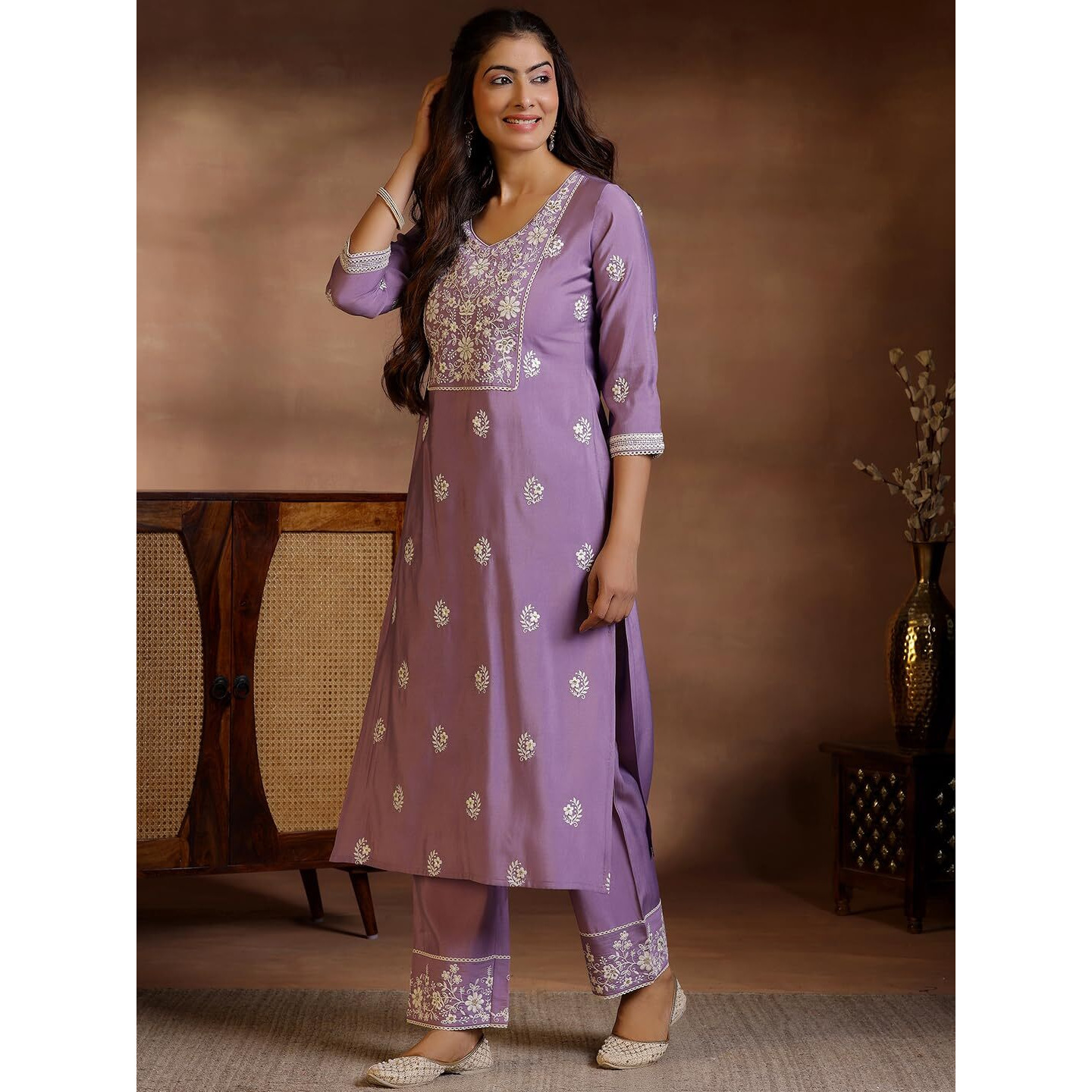 Libas Women's Silk Blend Kurta Set (278270R