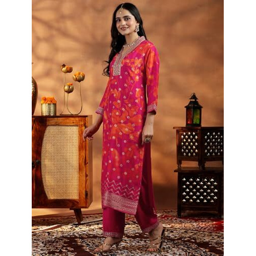 Libas Women's Silk Blend Kurta Set (278890R