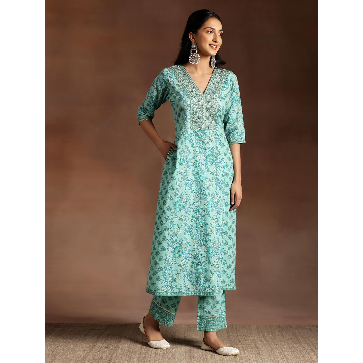 Libas Women's Pure Cotton Kurta Set (358120R