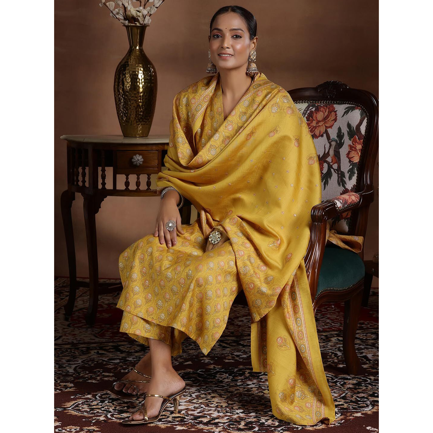 Libas Women's Silk Blend Kurta Set (369820R