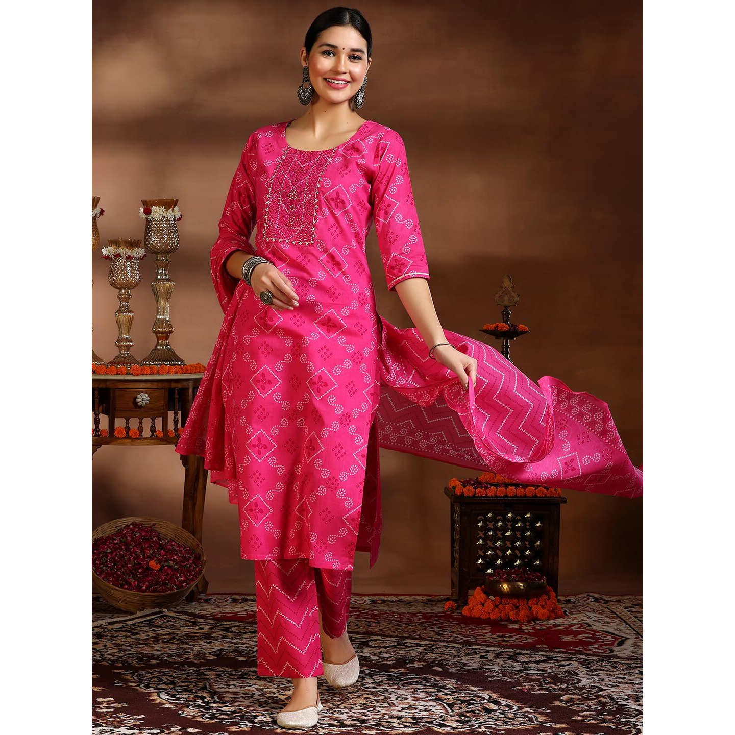 Libas Women's Pure Cotton Kurta Set (390860R