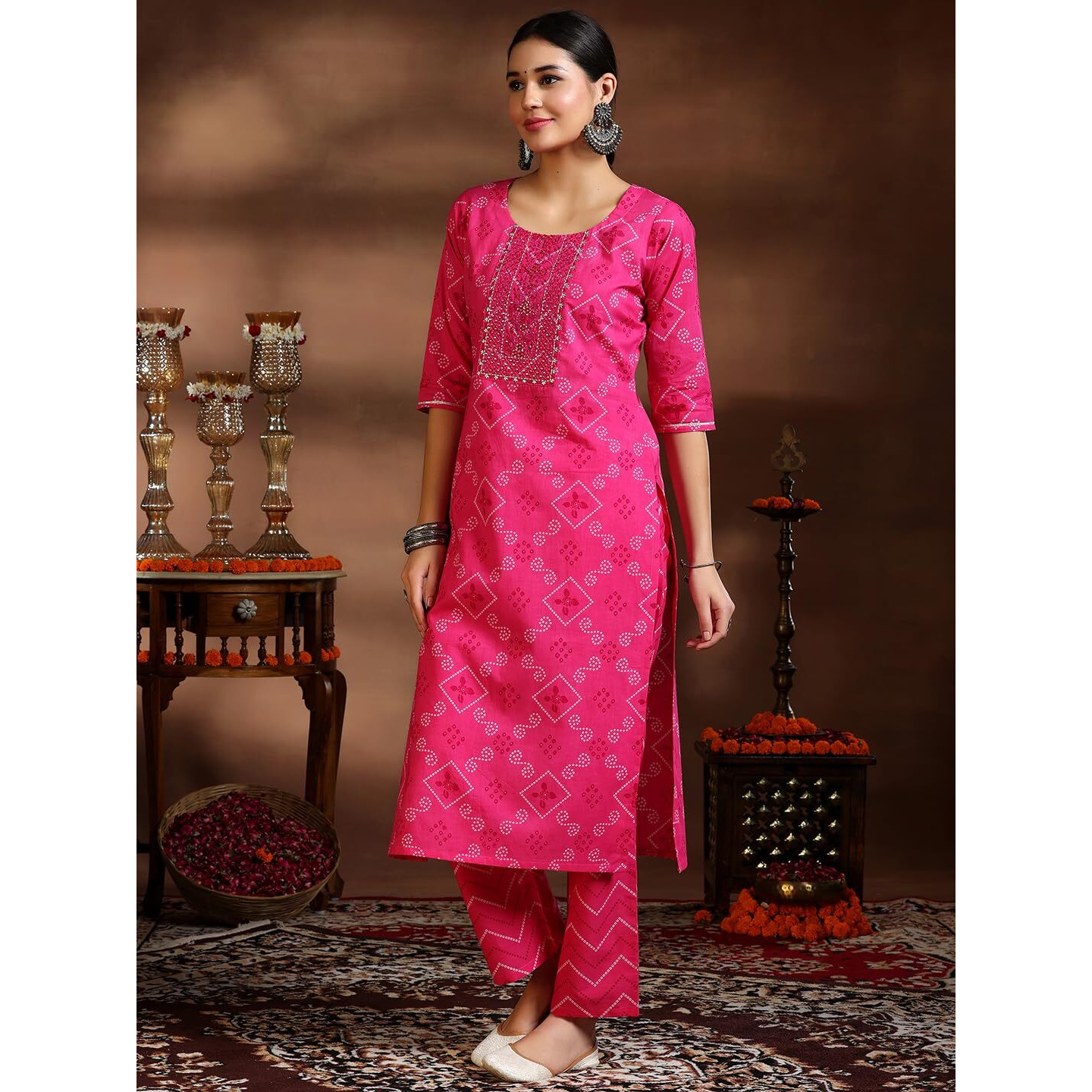 Libas Women's Pure Cotton Kurta Set (390860R