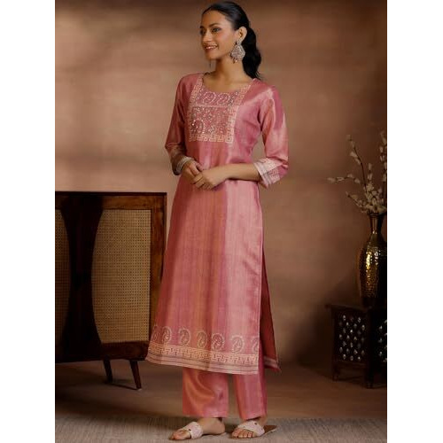 Libas Women's Pure Silk Kurta Set (487290R