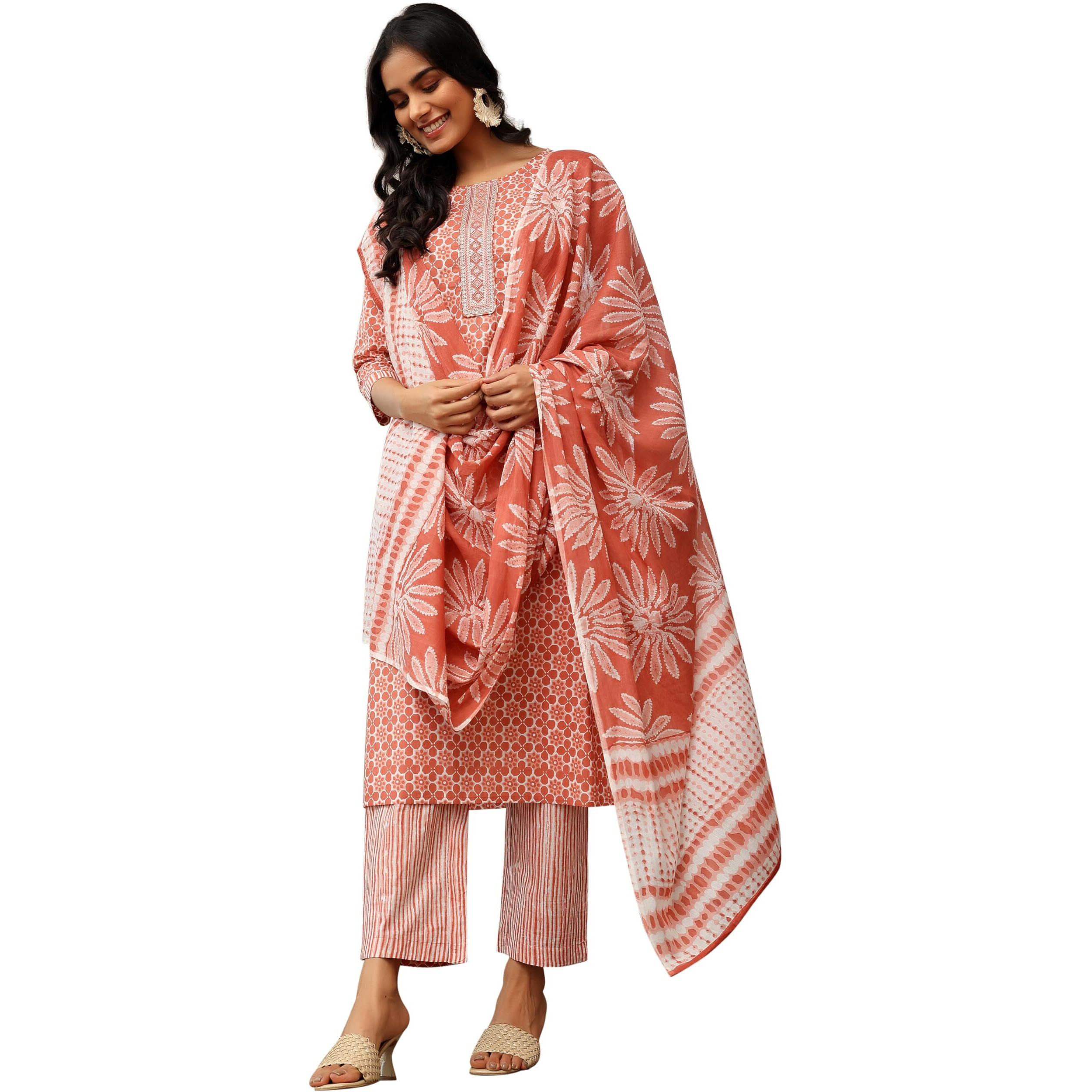 Libas Women's Pure Cotton Kurta Set (490530R