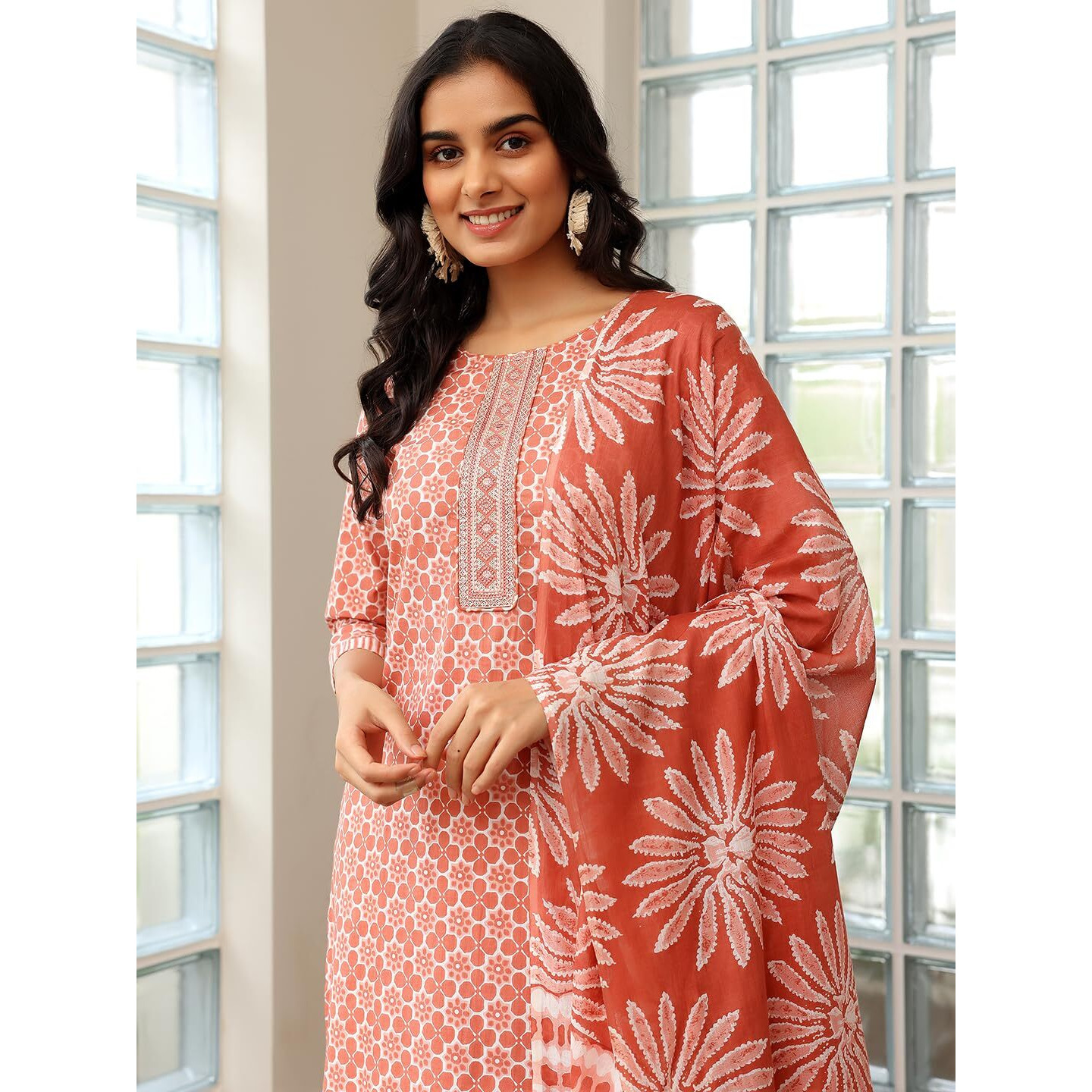 Libas Women's Pure Cotton Kurta Set (490530R