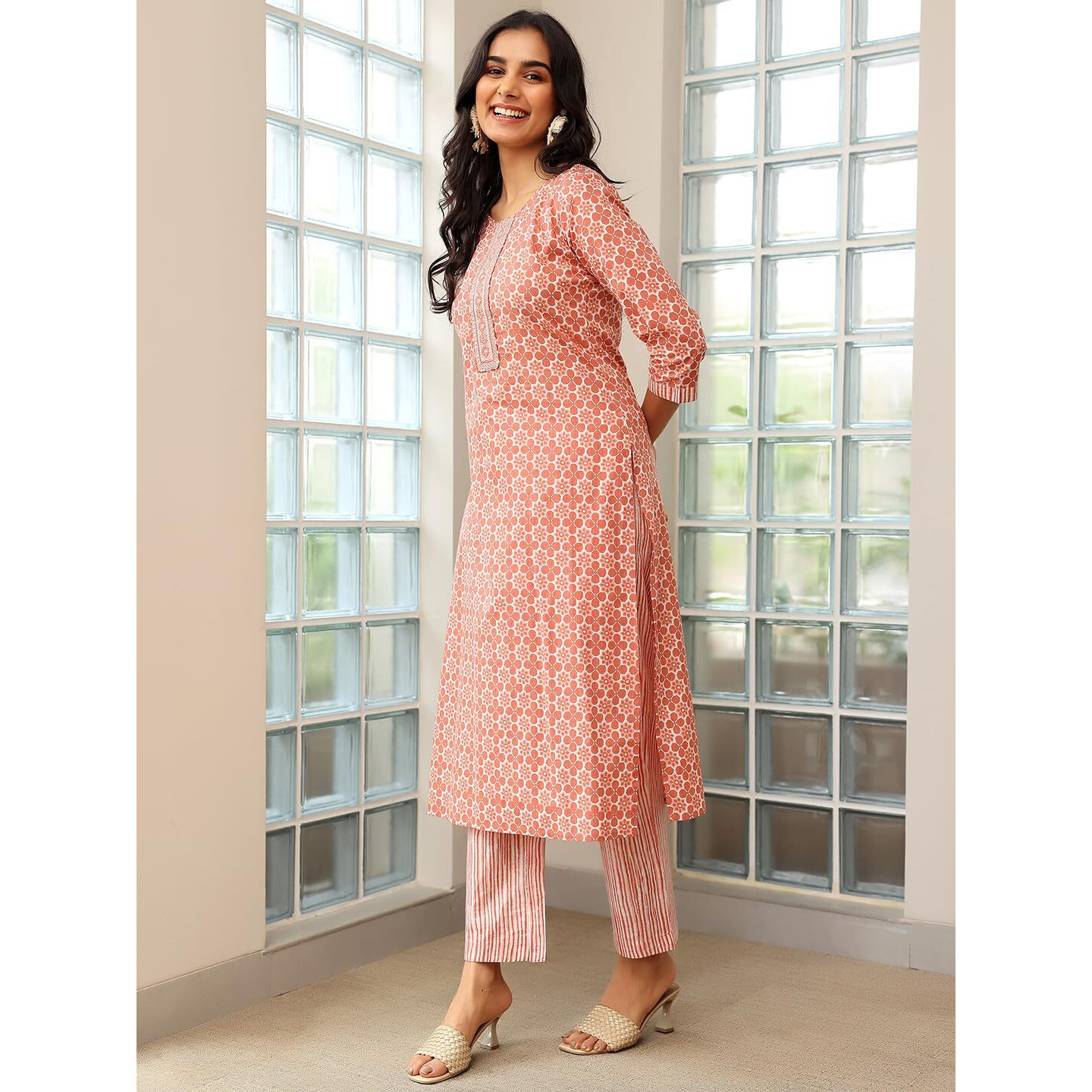 Libas Women's Pure Cotton Kurta Set (490530R