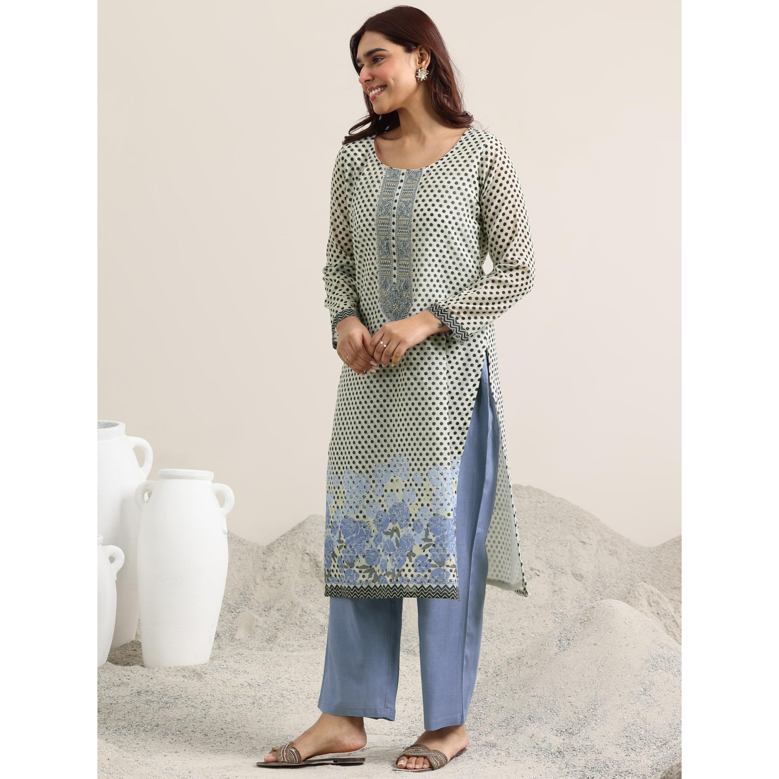 Libas Women's Linen Kurta Set (99503