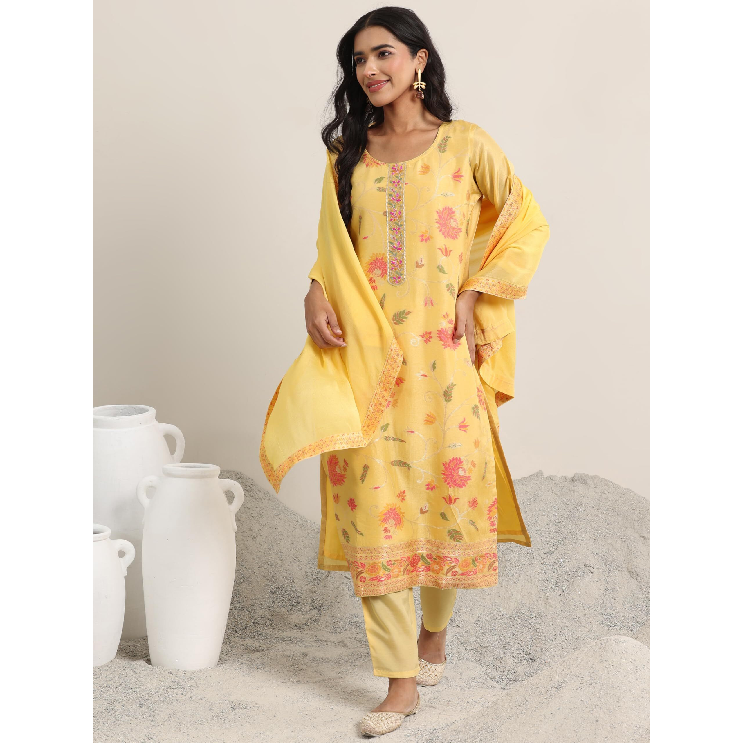 Libas Women's Silk Blend Kurta Set (99513