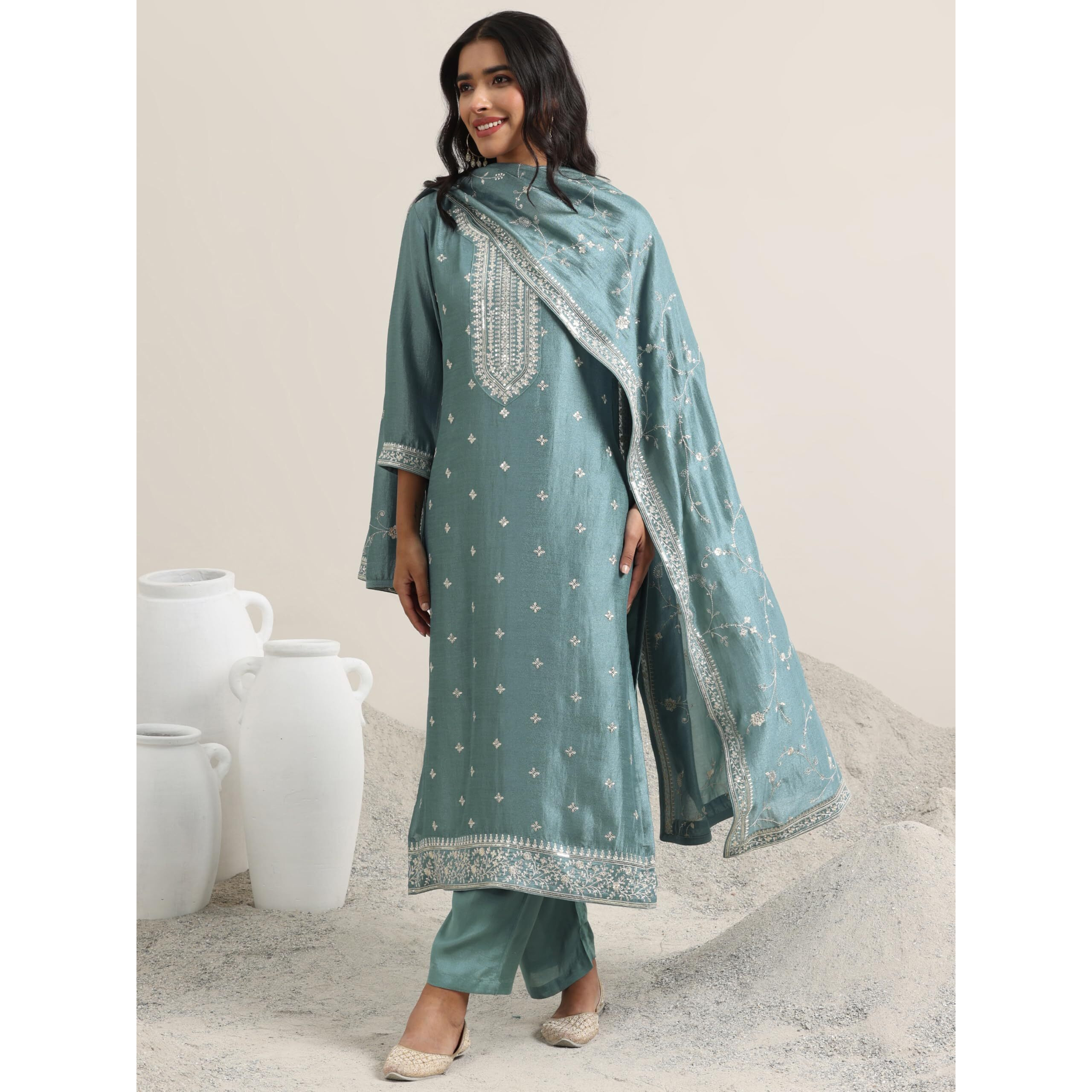 Libas Women's Silk Blend Kurta Set (99523