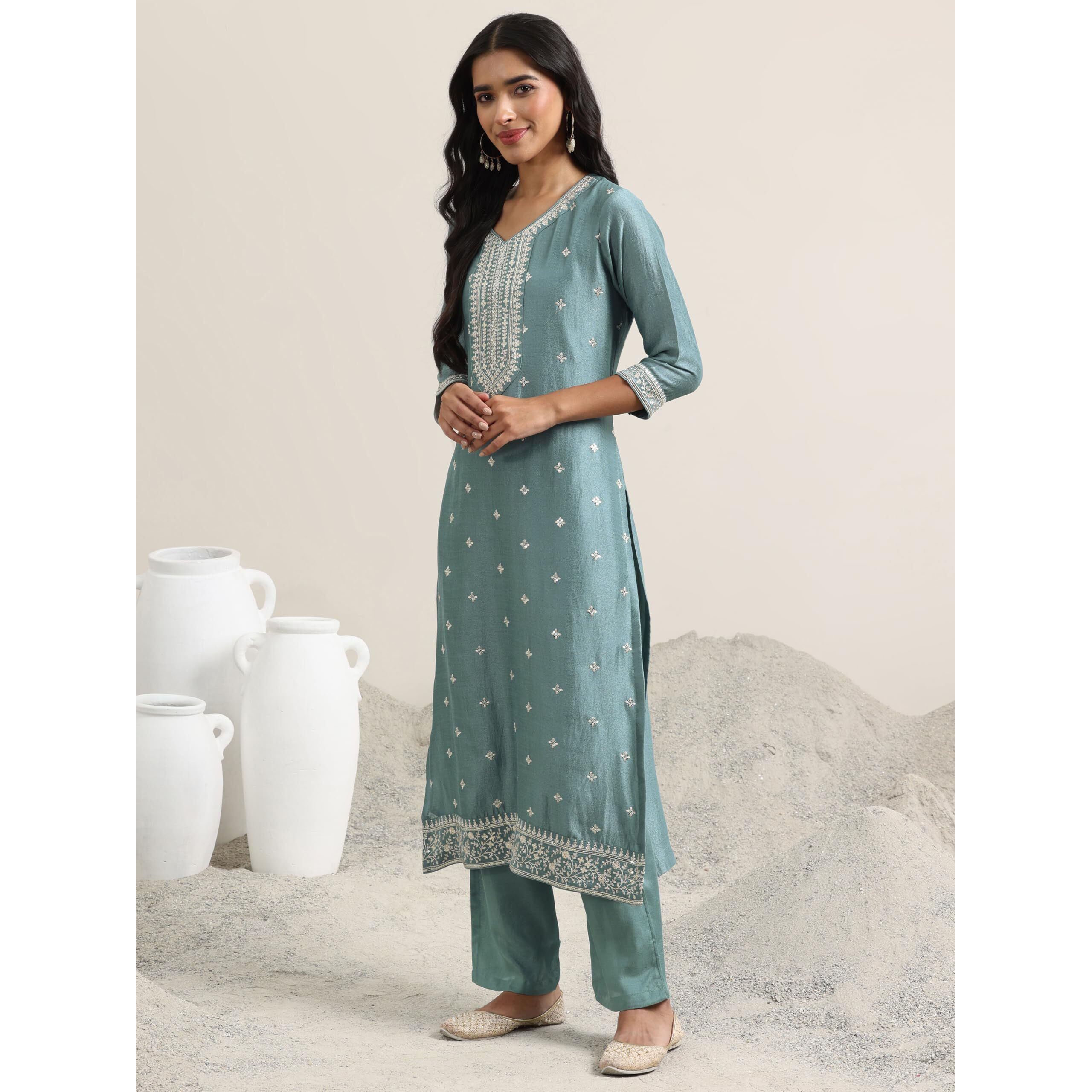 Libas Women's Silk Blend Kurta Set (99523