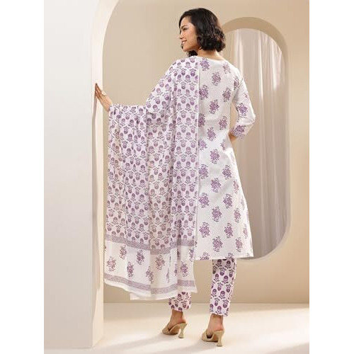 Libas Women's Cotton Kurta Sets (99567_Off White_Xxl)