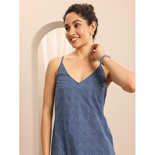 Libas Women's Cotton Printed Straight Kurti (29717_Blue 1_2Xl)