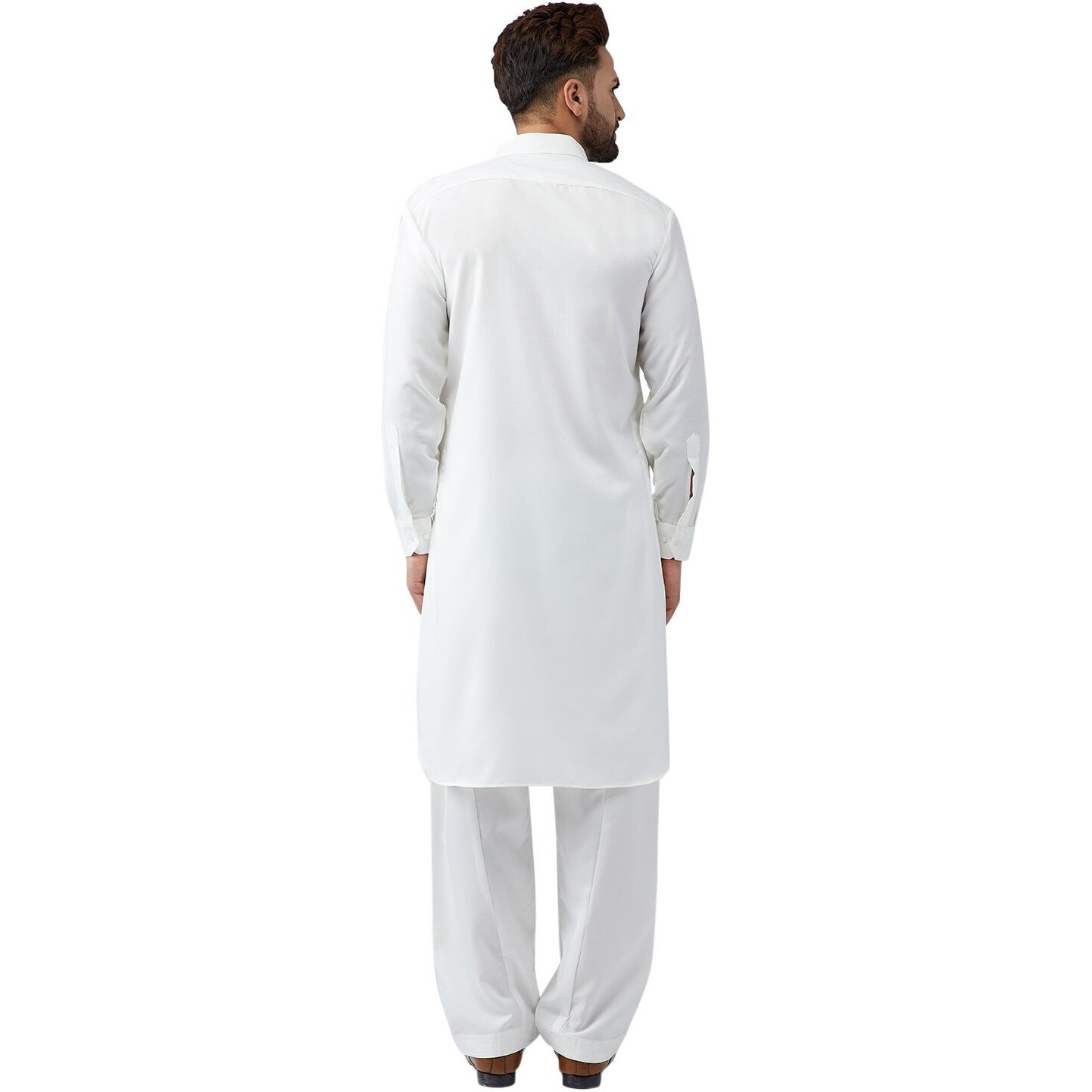 Sojanya (Since 1958 Men's White Cotton Kurta Pathani Set Size Xl