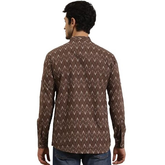 Sojanya (Since 1958 Men's Cotton Brown Printed Only Short Kurta