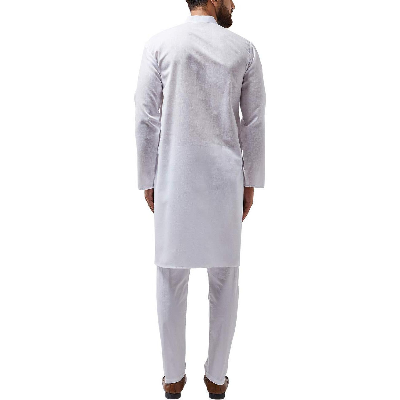 Sojanya (Since 1958 Men's White Cotton Blend Only Long Kurta Size M