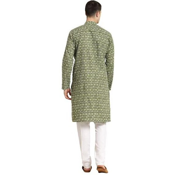 Sojanya (Since 1958 Men's Cotton Printed Only Long Kurta