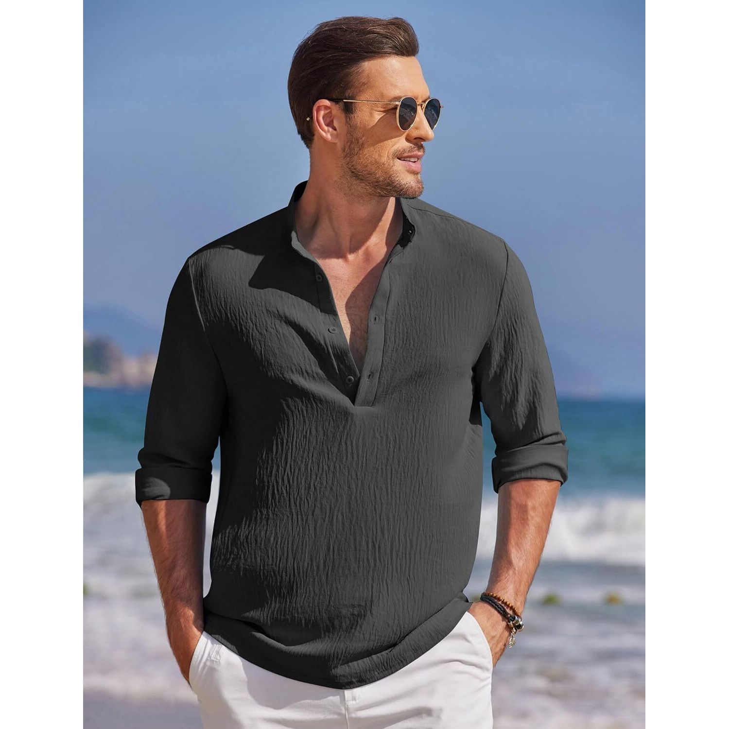Bellstone Men's Polycotton Solid Regular Kurta (Kurta1602_Black_Xxl