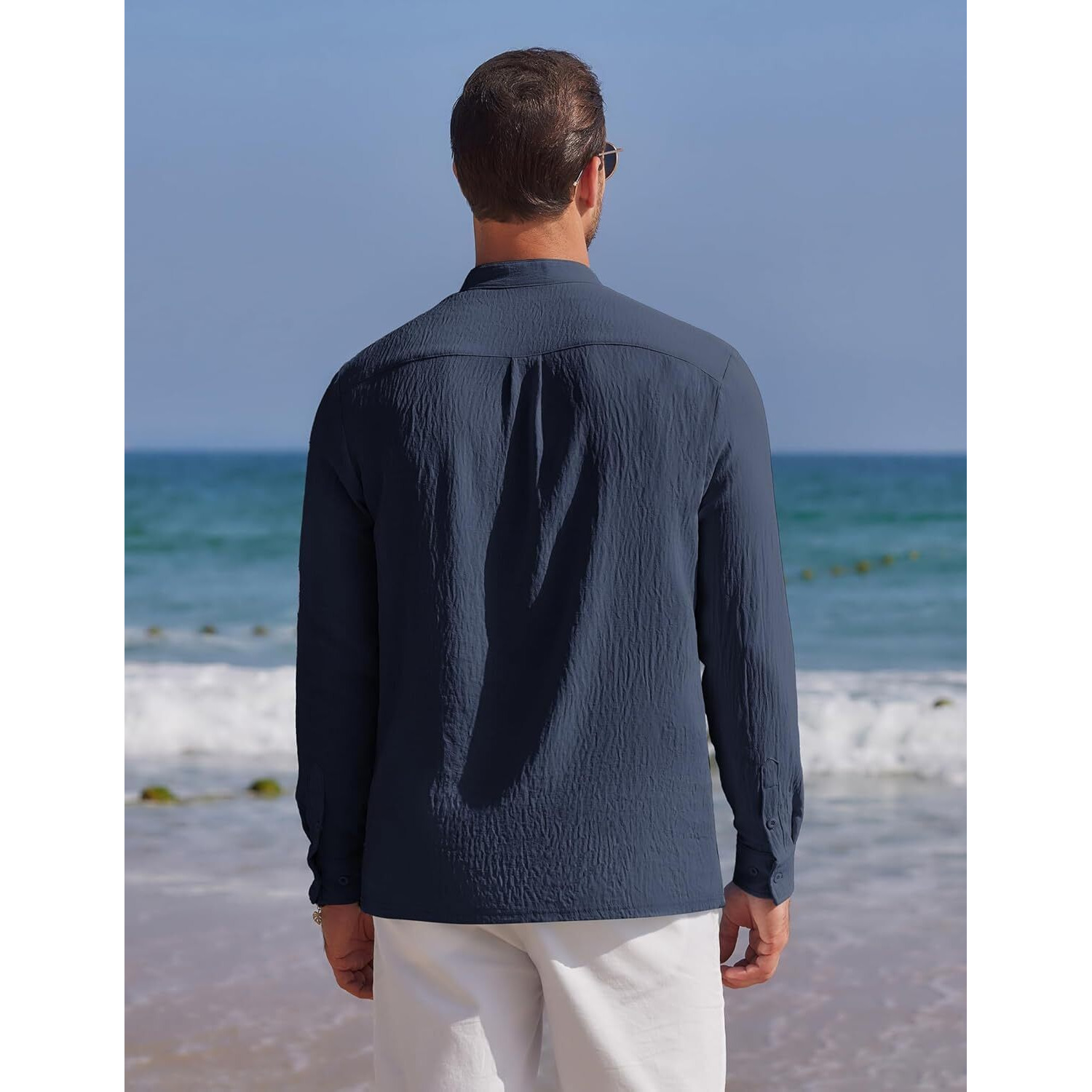 Bellstone Men's Polycotton Solid Regular Kurta (Kurta1602_Navy Blue_L