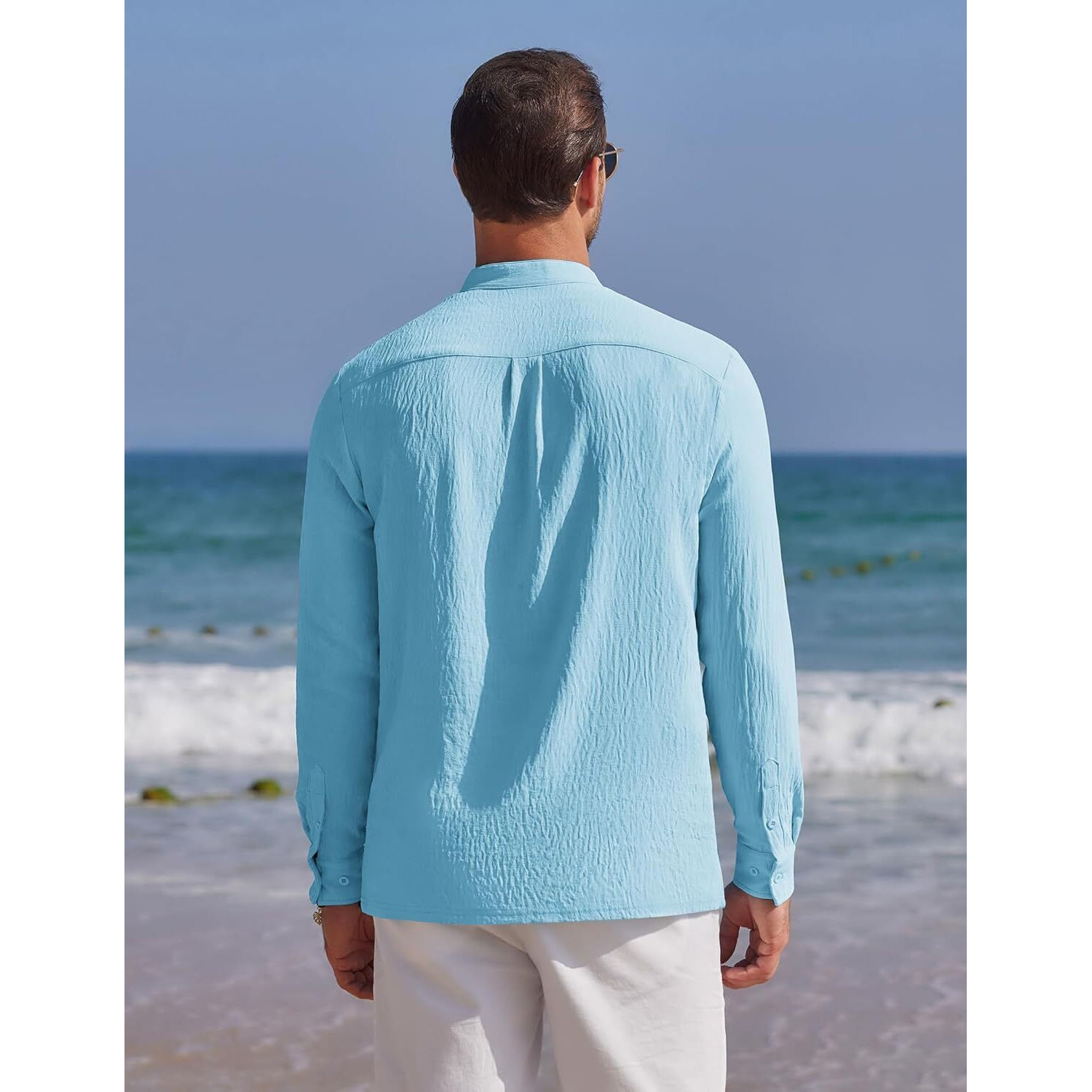 Bellstone Men's Polycotton Solid Regular Fit Kurta (Kurta1602_Sky Blue_M