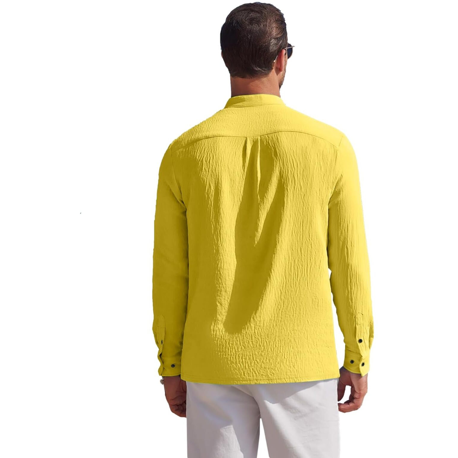 Bellstone Men's Polycotton Solid Regular Kurta (Kurta1602_Mahendi_S_Yellow